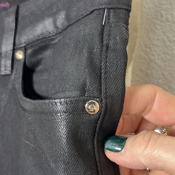 Kate Spade | Broome Street Black Waxed Denim Size 27 - Picture 3 of 10